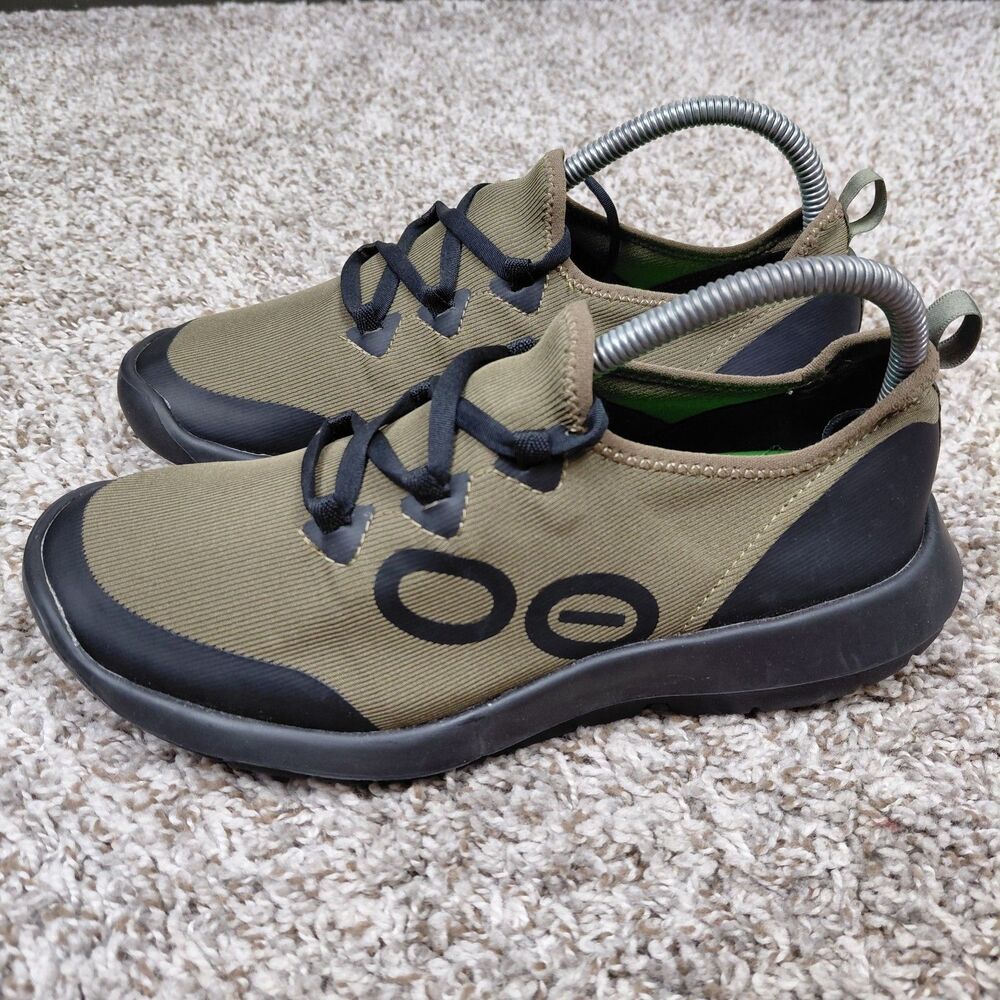 OOFOS Olive and Black Slip-On Athletic Shoes
